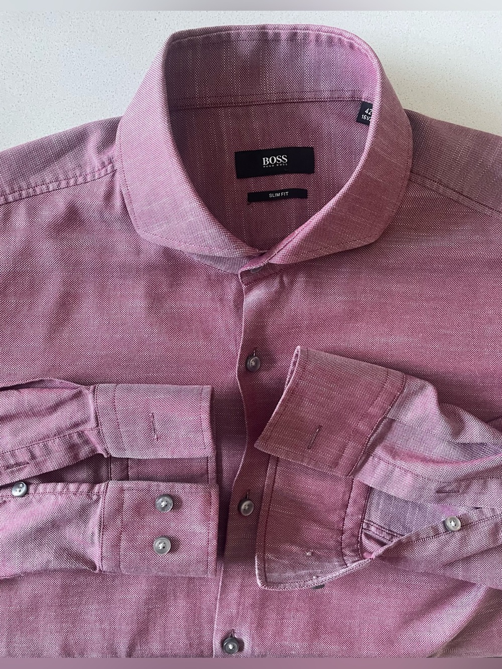 Hugo Boss - all cotton dress shirt Size 42 (16.5”neck)